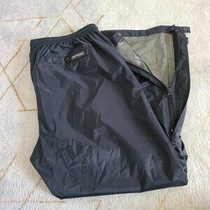 Helly Hansen Packable Rain Pants XL Black Waterproof Windbreaker Outdoor NWOT
